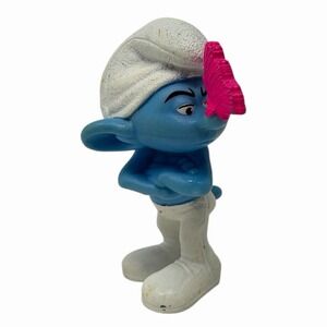 Smurfs Grouchy Butterfly on Nose McDonalds Happy Meal Toy 3" 2011 Genuine Peyo